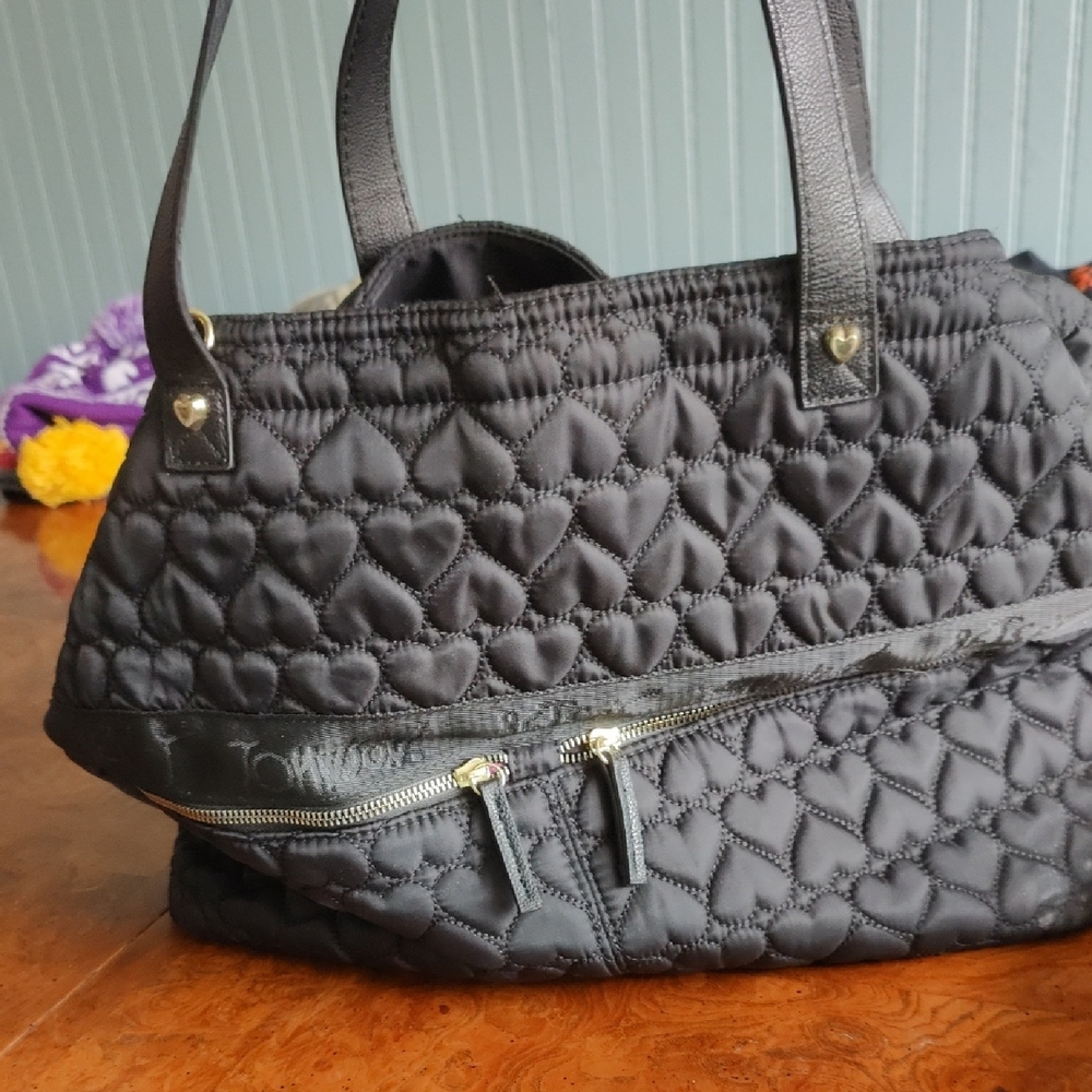 Black Quilted Tote Bag